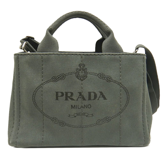 Prada Handbags - Pre-Loved Prada Small Canvas Canapa Logo Satchel